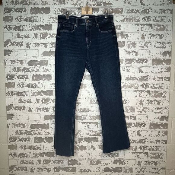 Loft | women dark wash high waist flare cropped - Picture 7 of 9